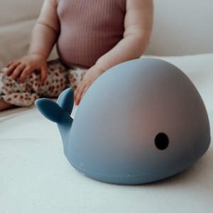 Veilleuse moby rechargeable bleue (12 cm)