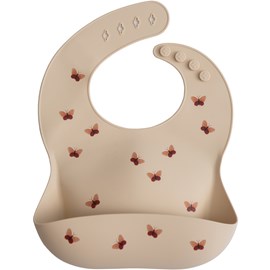 Bavoir à poche en silicone butterflies