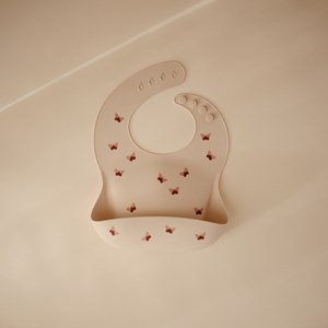 Bavoir à poche en silicone butterflies
