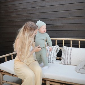 Attache sucette luna en bois