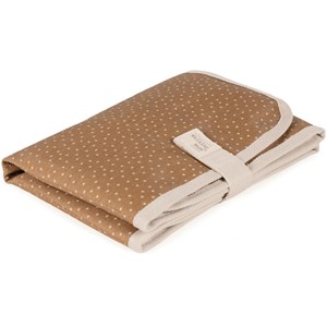 Tapis à langer à pois poppy cannelle