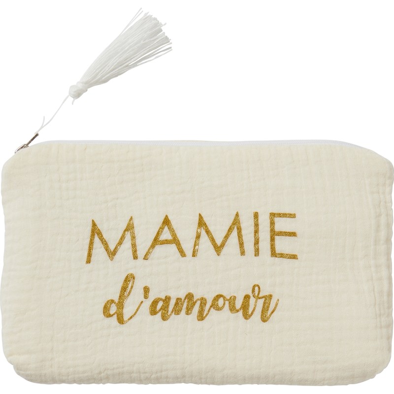Trousse cadeau mamie d'amour gaze de coton ivoire