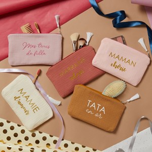 Trousse cadeau mamie d'amour gaze de coton ivoire
