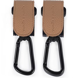 Lot de 2 crochets pour poussette icon caramel