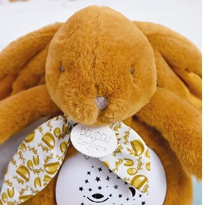 Veilleuse musicale projections d'étoiles ocre (24 cm)