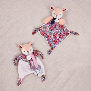 Doudou attache-sucette boh'aime faon (20 cm)