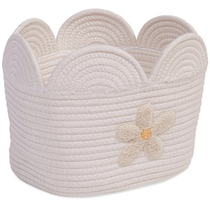 Panier de rangement fleur écru (30 x 20 cm)