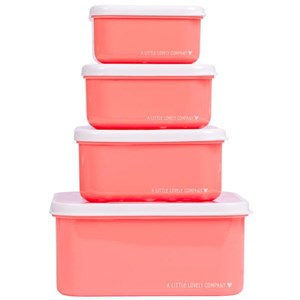 Lot de 4 boîtes à goûter fun