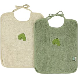 Lot de 2 bavoirs xl dino