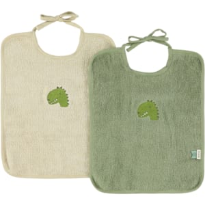 Lot de 2 bavoirs xl dino