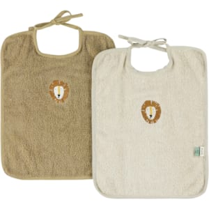 Lot de 2 bavoirs xl lion