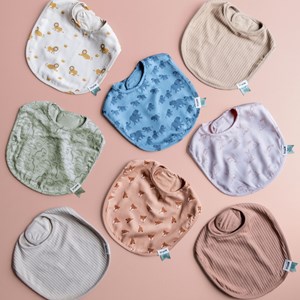 Lot de 2 bavoirs de naissance rosy rabbit