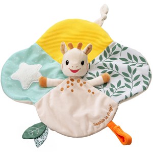 Doudou plat sophie la girafe avec attache sucette