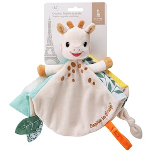 Doudou plat sophie la girafe avec attache sucette