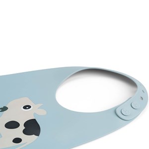 Bavoir silicone dotti bleu
