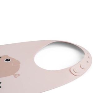 Bavoir silicone pigee rose