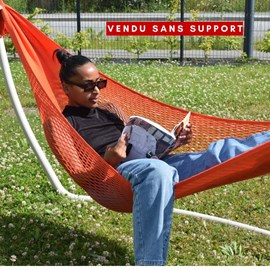 Hamac polyester recyclé rouge anémone