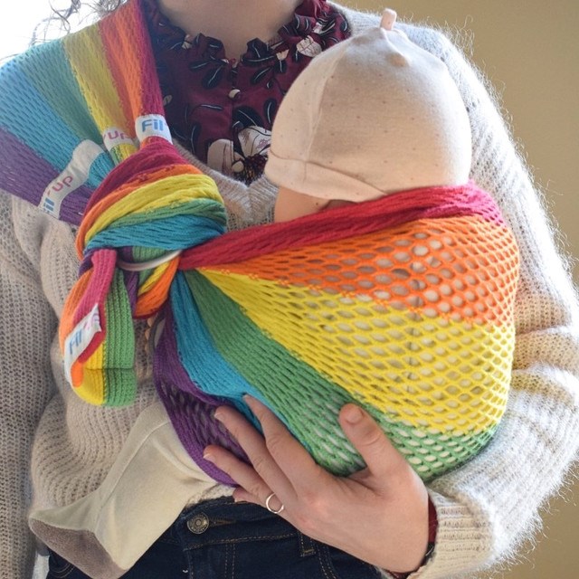Echarpe de portage sling rainbow