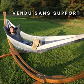 Hamac polyester recyclé bleu ecru