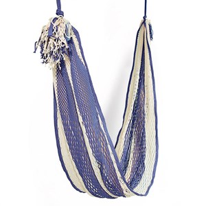 Hamac polyester recyclé bleu ecru