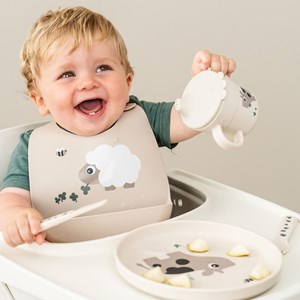 Bavoir silicone sheepy sable