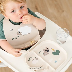 Bavoir silicone sheepy sable