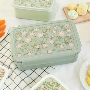 Lunch box fleurs sage