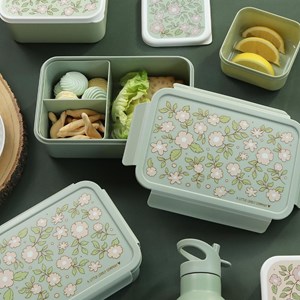Lunch box fleurs sage