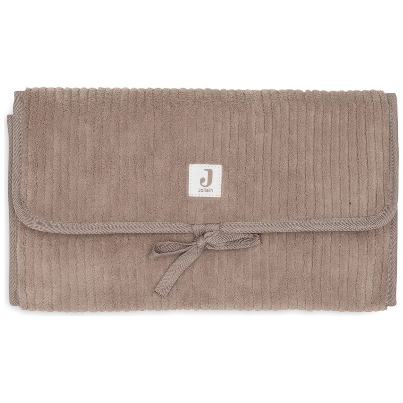 Tapis à langer nomade cloudy rib milky coffee