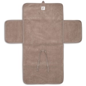 Tapis à langer nomade cloudy rib milky coffee