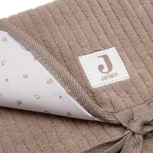 Tapis à langer nomade cloudy rib milky coffee