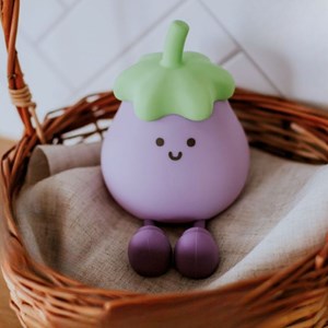 Veilleuse rechargeable aubergine