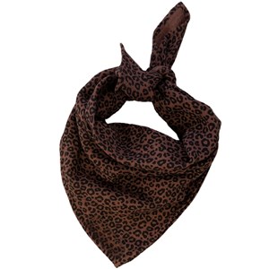 Lange gaze léopard marron (65 x 65 cm)