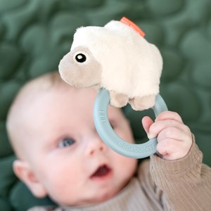 Hochet avec anneau de dentition sheepy bleu