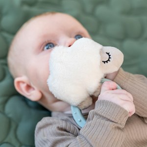 Hochet avec anneau de dentition sheepy bleu