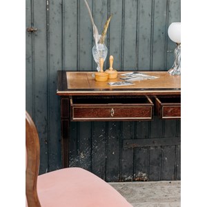 Edouard, le bureau en bois et cuir n°497