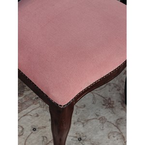 Lot de 4 chaises en tissu et bois n°849