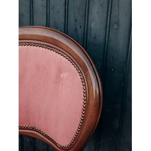 Lot de 4 chaises en tissu et bois n°849