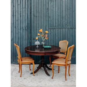 Lot de 4 chaises cannées en bois n°850