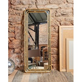Grand miroir en laiton doré n°883