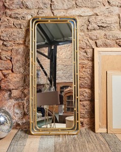 Grand miroir en laiton doré n°883