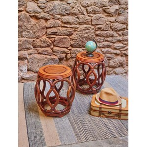 Paire de tabourets en bois de rose n°746