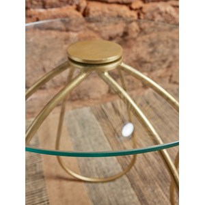 Paire de tables basses en laiton n°647