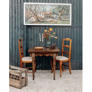 Table à manger en bois foncé n°504