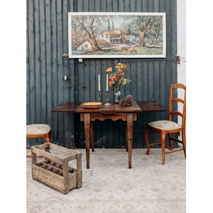 Table à manger en bois foncé n°504