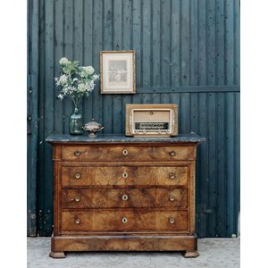 Commode en bois et marbre n°185