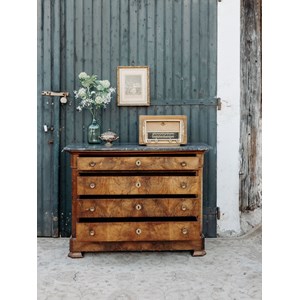 Commode en bois et marbre n°185