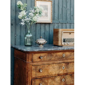 Commode en bois et marbre n°185