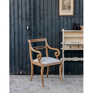 Fauteuil en bois et tissu n°632