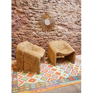 Paire de fauteuils en tissu n°735